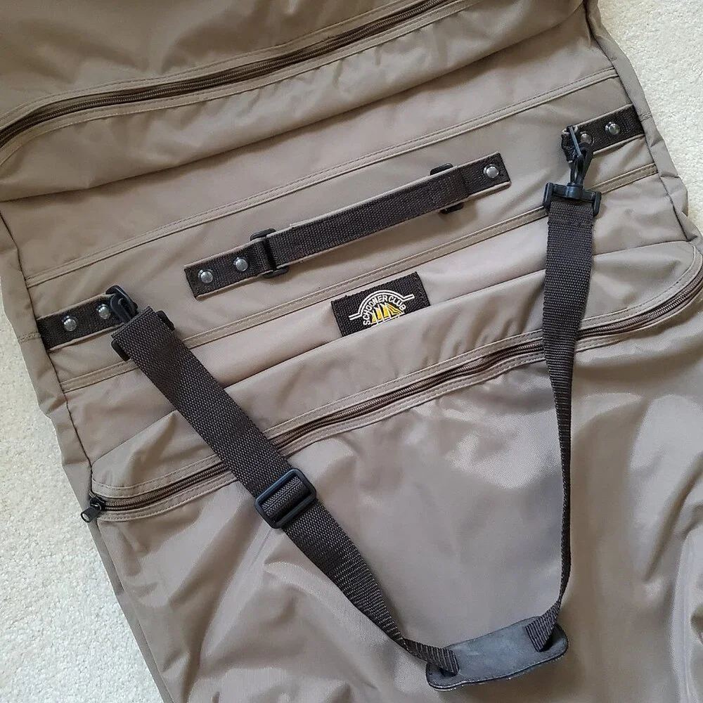 Schooner Club Tan Carry On Foldable Lightweight Garment Bag